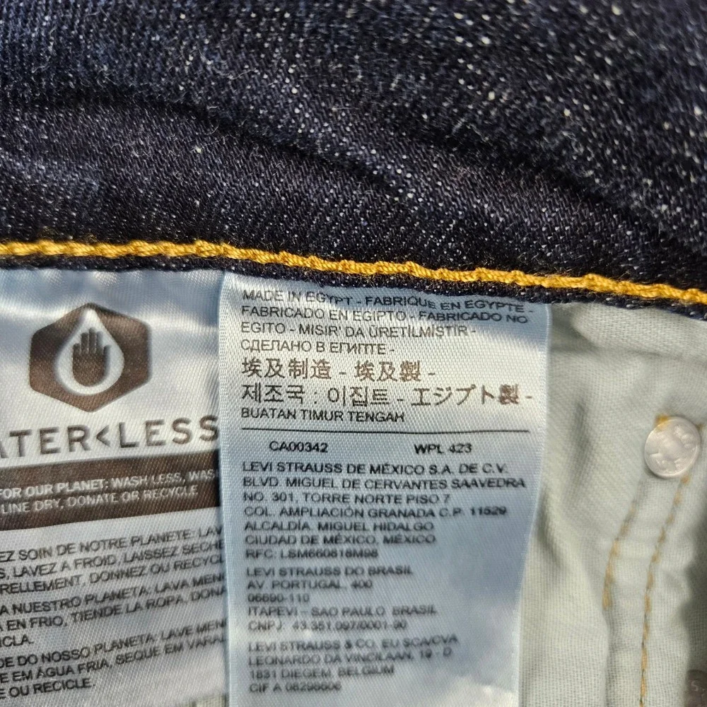 Levis 511 Slim Stretch Dark Wash Indigo Denim Jeans 36x30 045111390 Mens